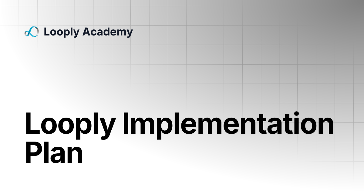 Looply Implementation Plan | Looply Academy